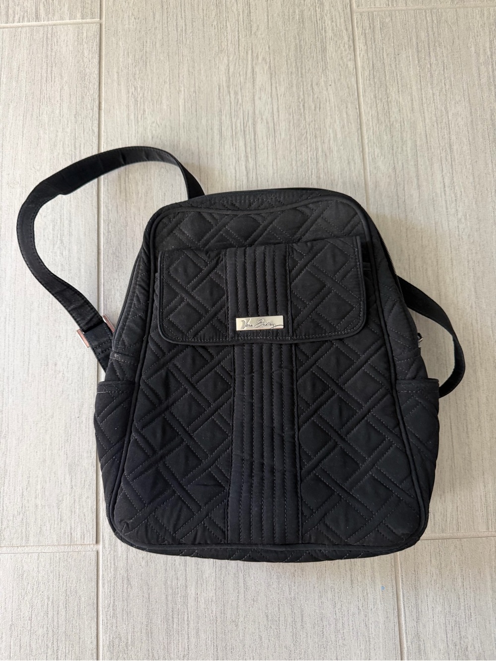 Vera Bradley Black Quilted Backpack